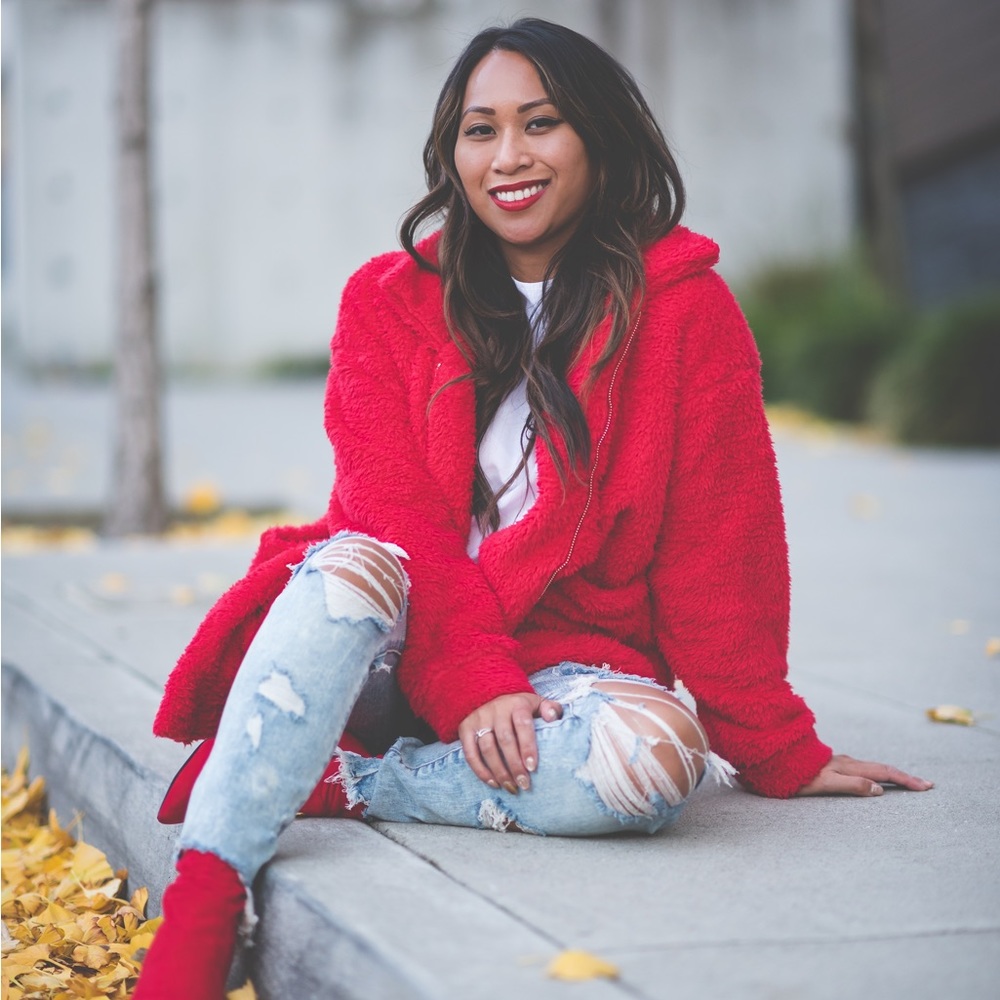 RED Teddy jacket